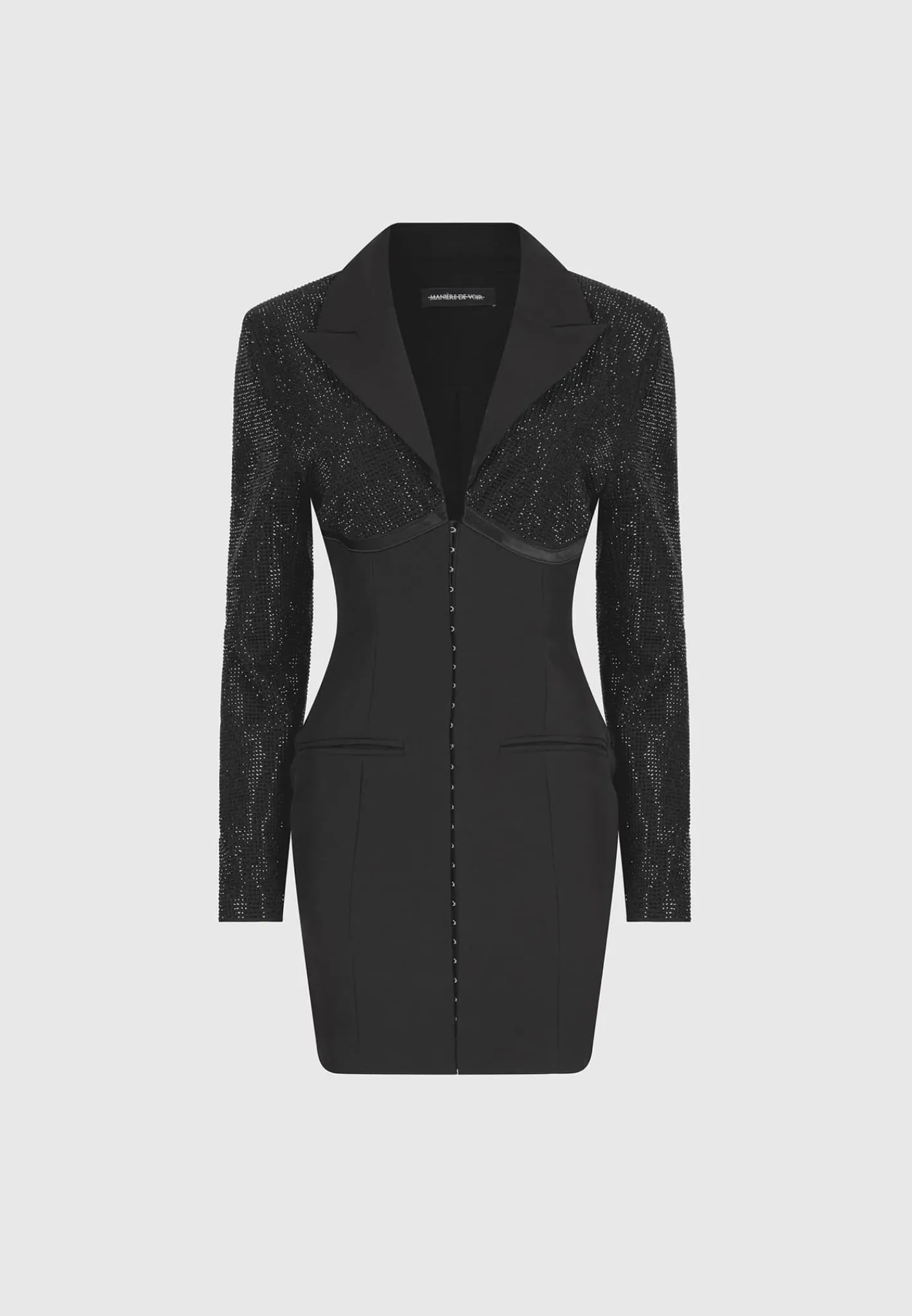 Rhinestone Corset Blazer Dress -^Manière De Voir Fashion