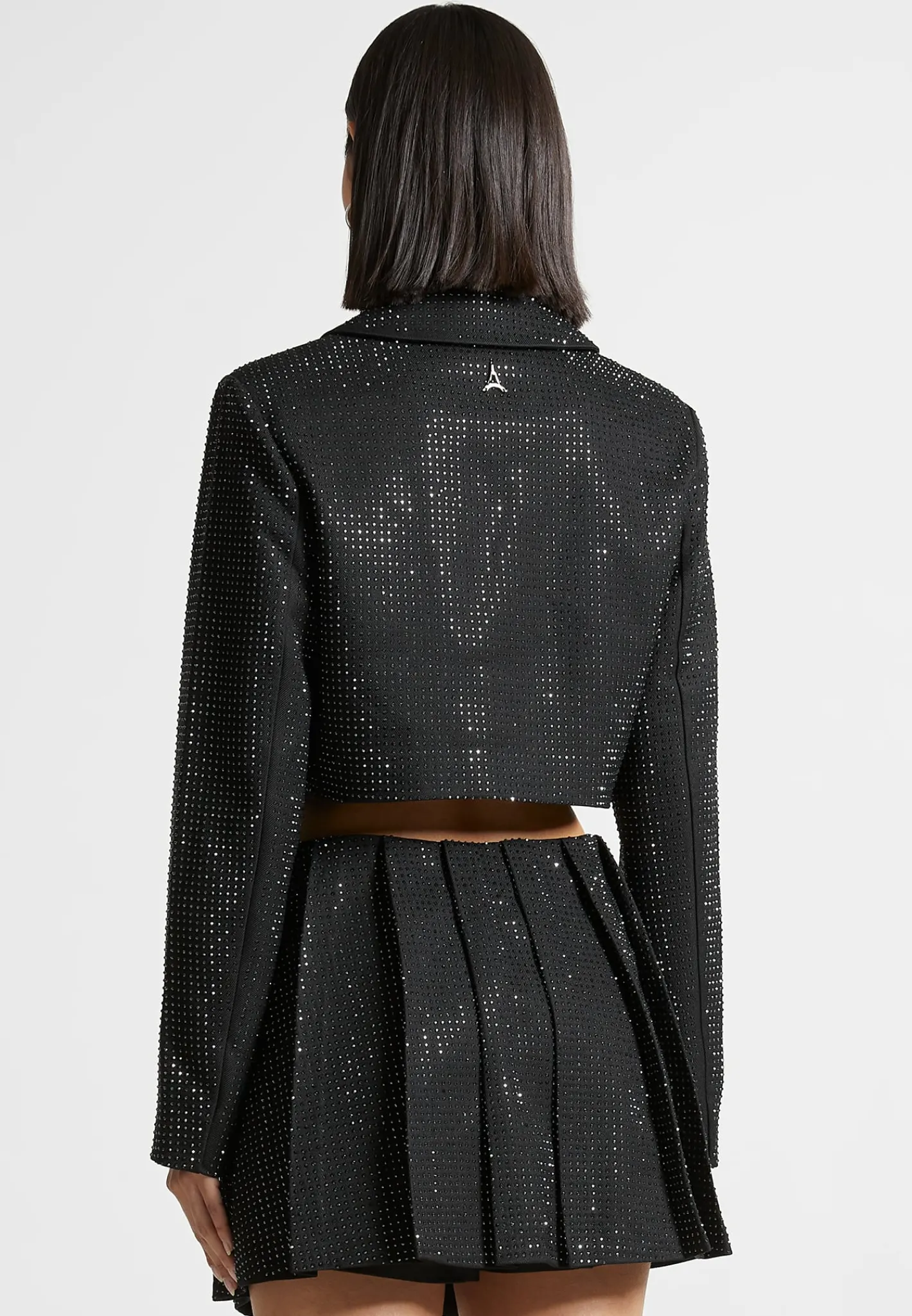 Rhinestone Cropped Blazer -^Manière De Voir Sale
