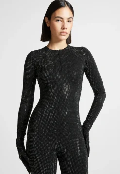 Rhinestone Jumpsuit with Gloves -^Manière De Voir New