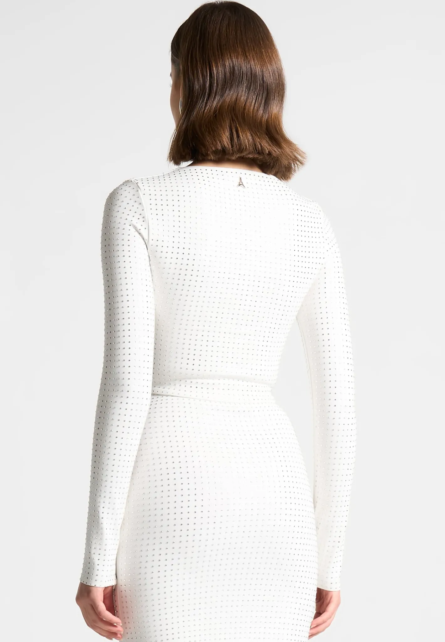 Rhinestone Long Sleeve Bandage Top -^Manière De Voir Discount