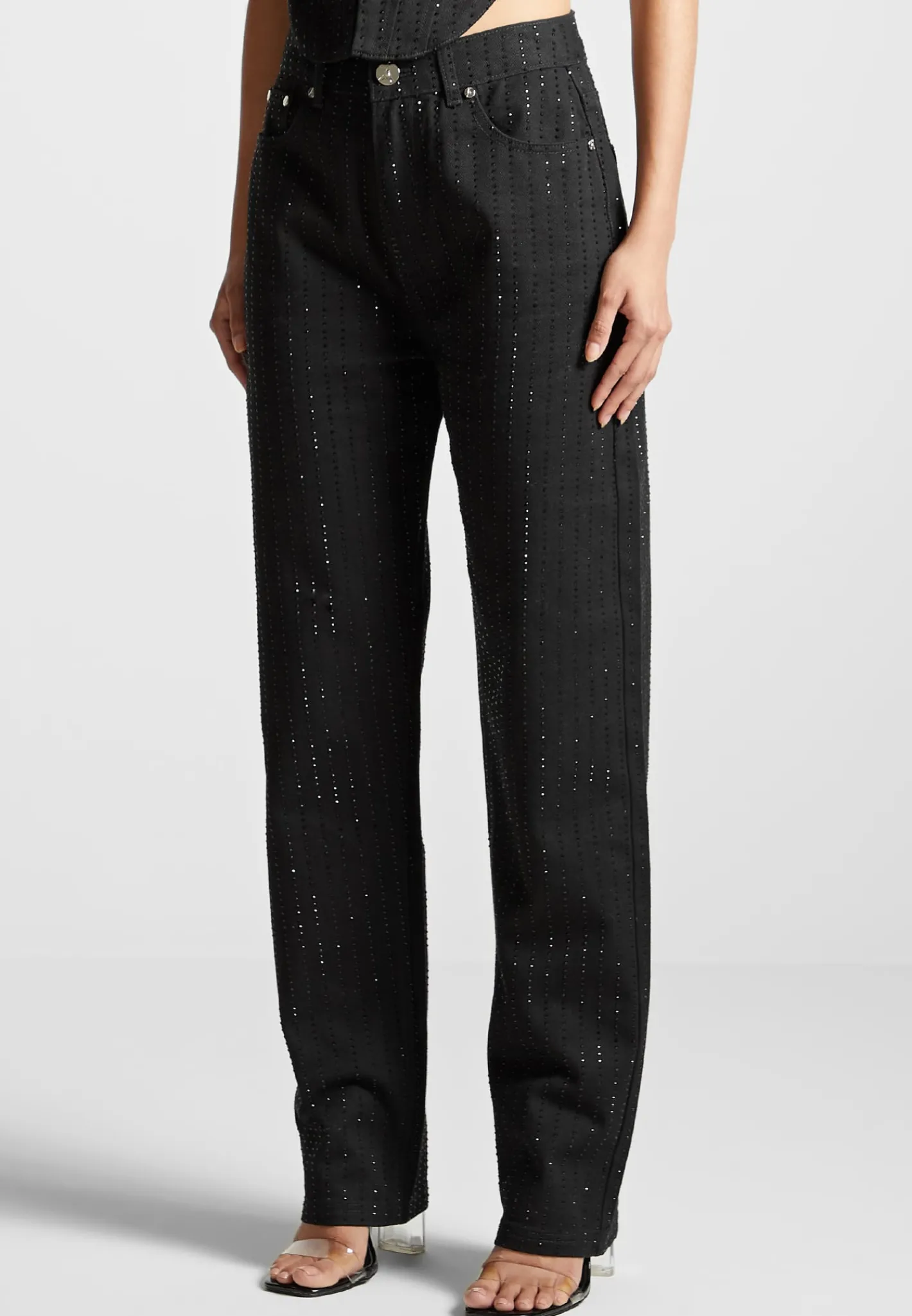 Rhinestone Mom Jeans -^Manière De Voir Outlet