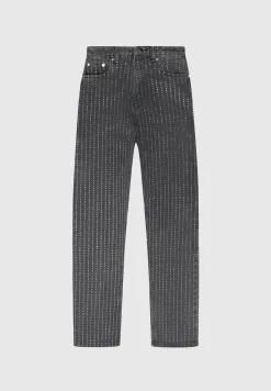Rhinestone Mom Jeans - Washed Grey^Manière De Voir Clearance