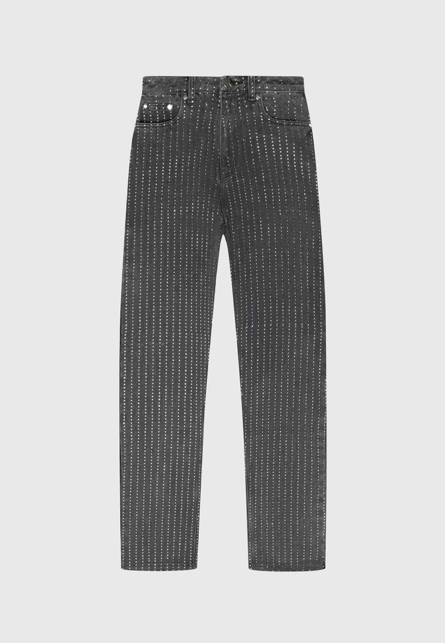 Rhinestone Mom Jeans - Washed Grey^Manière De Voir Clearance