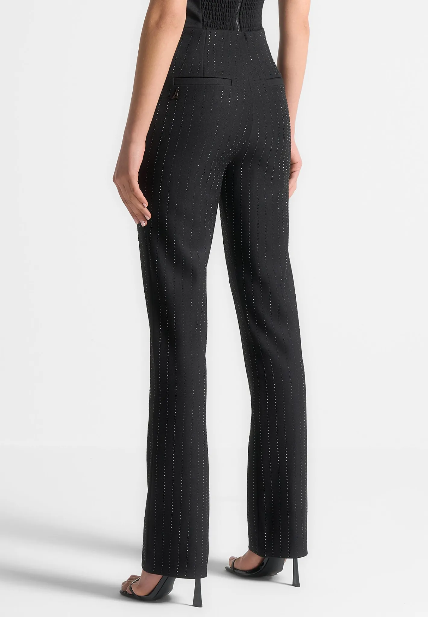 Rhinestone Tailored Straight Leg Trousers -^Manière De Voir Outlet