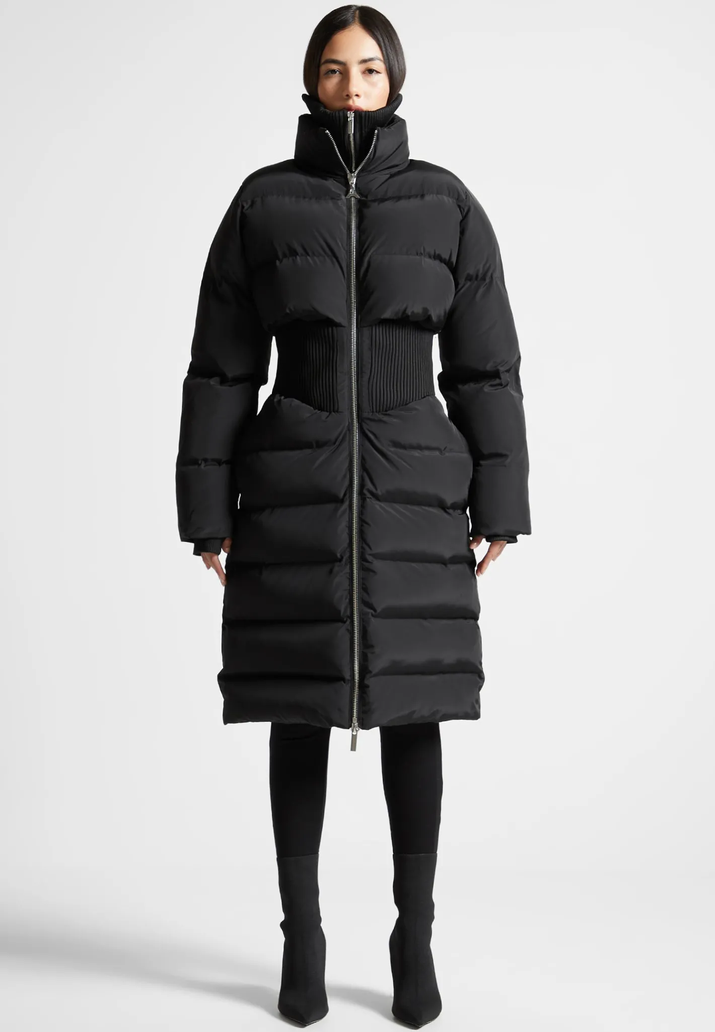 Ribbed Corset Longline Puffer Coat -^Manière De Voir Best