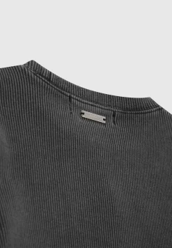 Ribbed Long Sleeve Top - Washed Grey^Manière De Voir Best