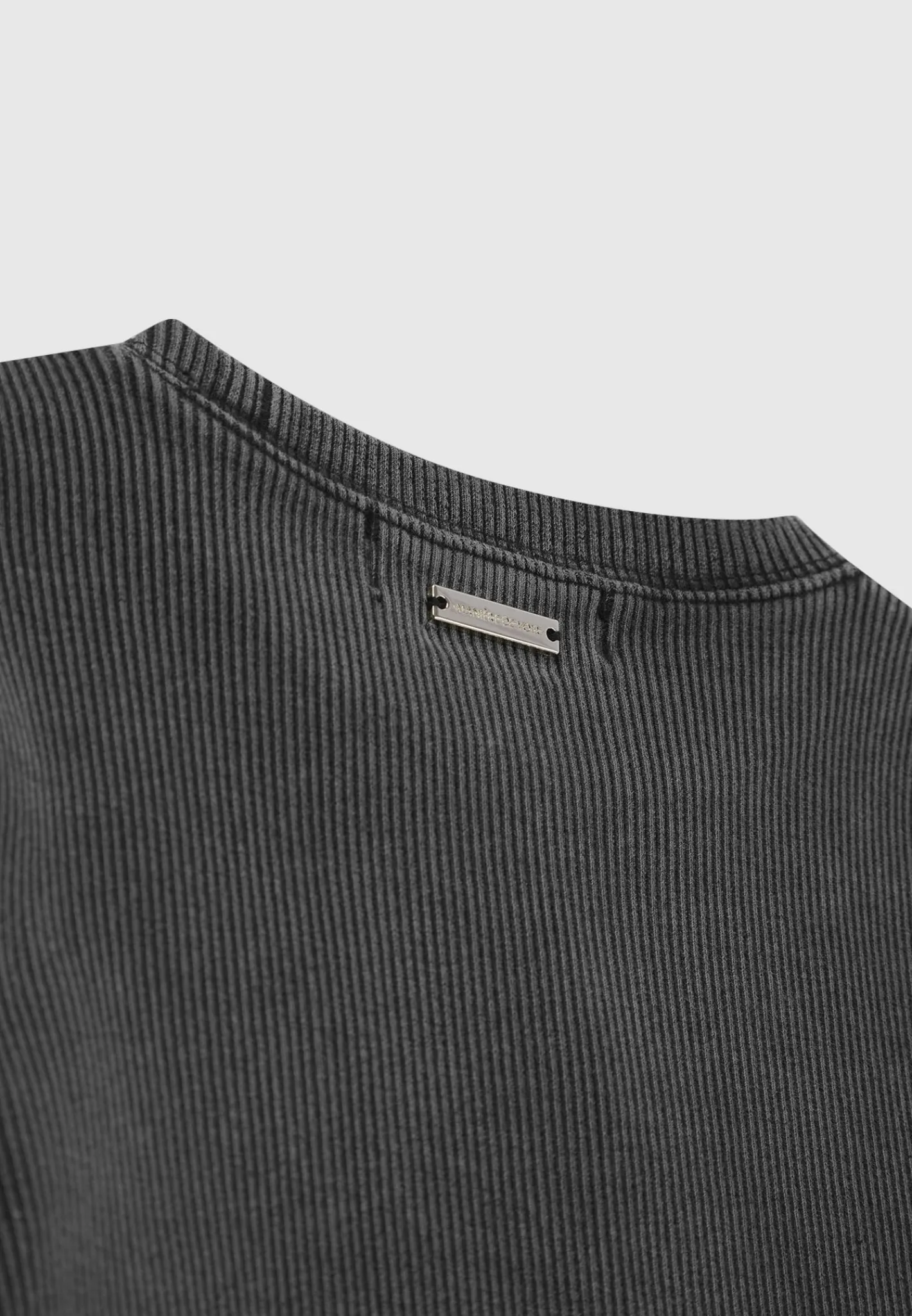 Ribbed Long Sleeve Top - Washed Grey^Manière De Voir Best
