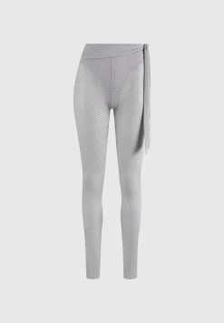 Ribbed Sheer Leggings with Tie -^Manière De Voir Clearance