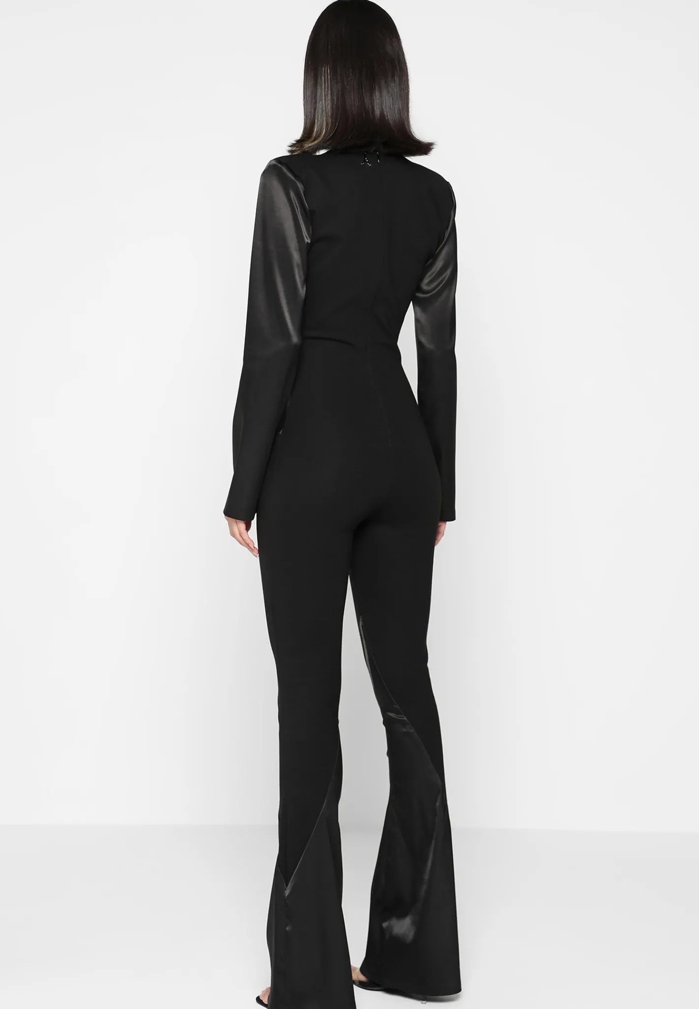 Satin and Bandage Flared Jumpsuit -^Manière De Voir New