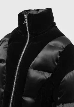 Satin and Velvet Puffer Jacket -^Manière De Voir New