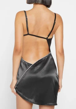 Satin Embellished Open Back Mini Dress -^Manière De Voir Sale