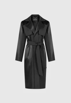 Satin Neoprene Longline Trench Coat -^Manière De Voir Online