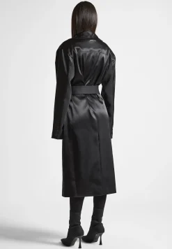 Satin Neoprene Longline Trench Coat -^Manière De Voir Online
