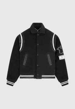 Satin Panel Eiffel Varsity Jacket -^Manière De Voir Sale