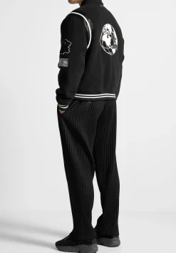 Satin Panel Eiffel Varsity Jacket -^Manière De Voir Sale