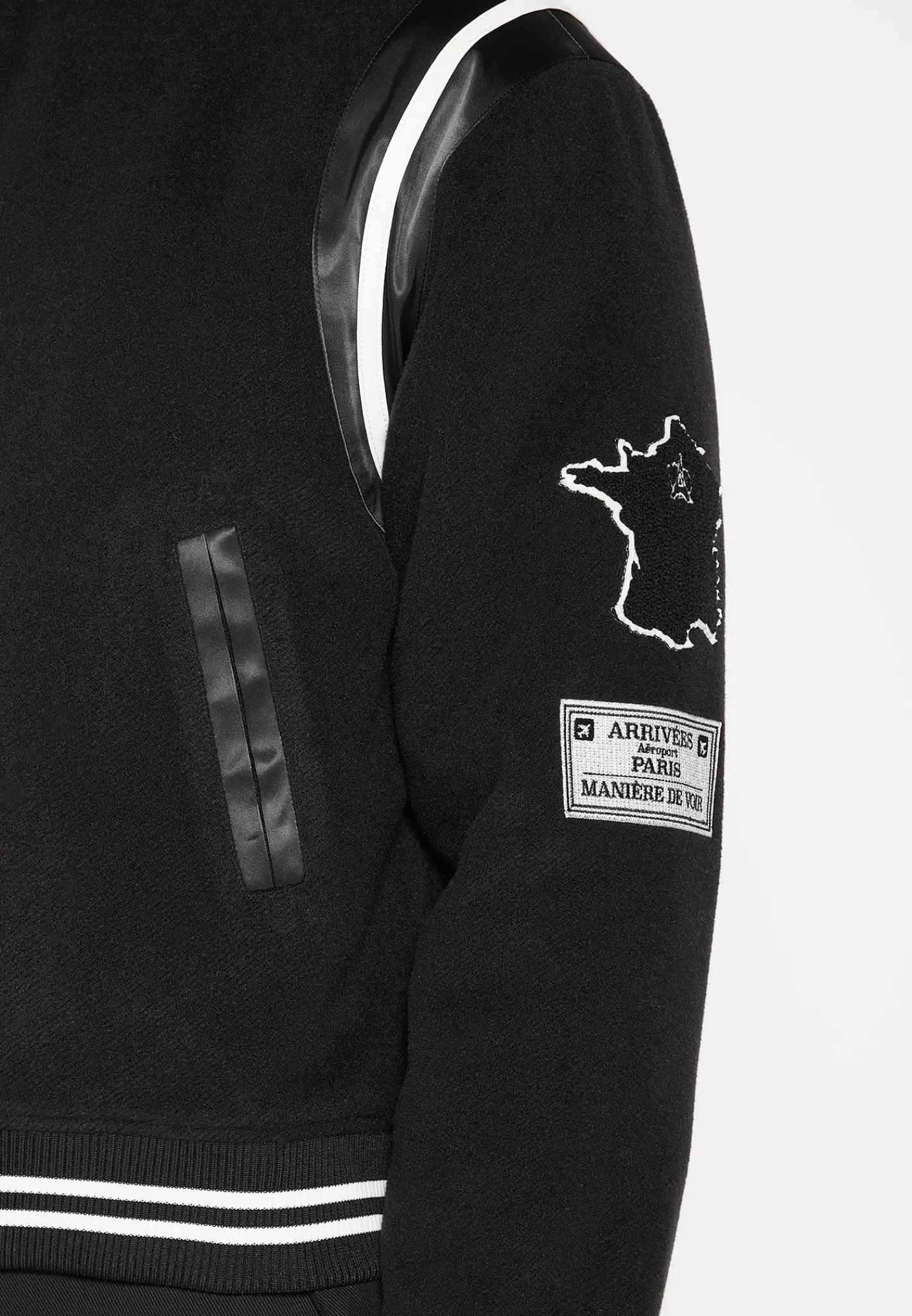 Satin Panel Eiffel Varsity Jacket -^Manière De Voir Sale
