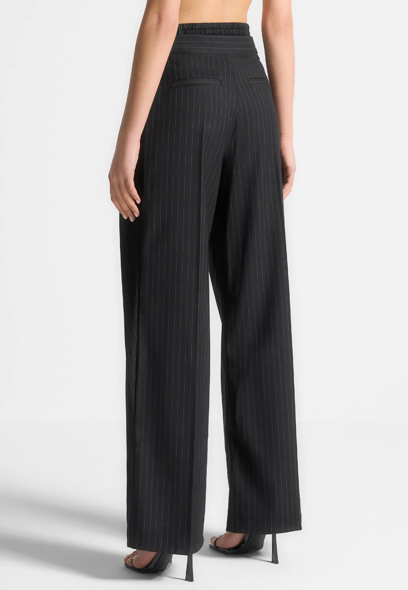 Satin Waistband Pinstripe Trousers -^Manière De Voir Discount