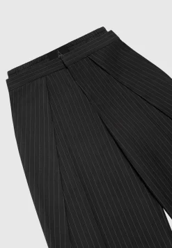 Satin Waistband Pinstripe Trousers -^Manière De Voir Discount