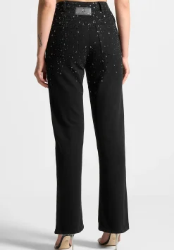Scattered Rhinestone Mini Flare Jeans -^Manière De Voir Outlet