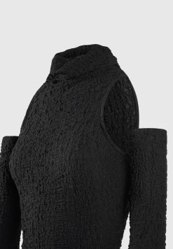 Seersucker Cowl Neck Bodysuit -^Manière De Voir Clearance
