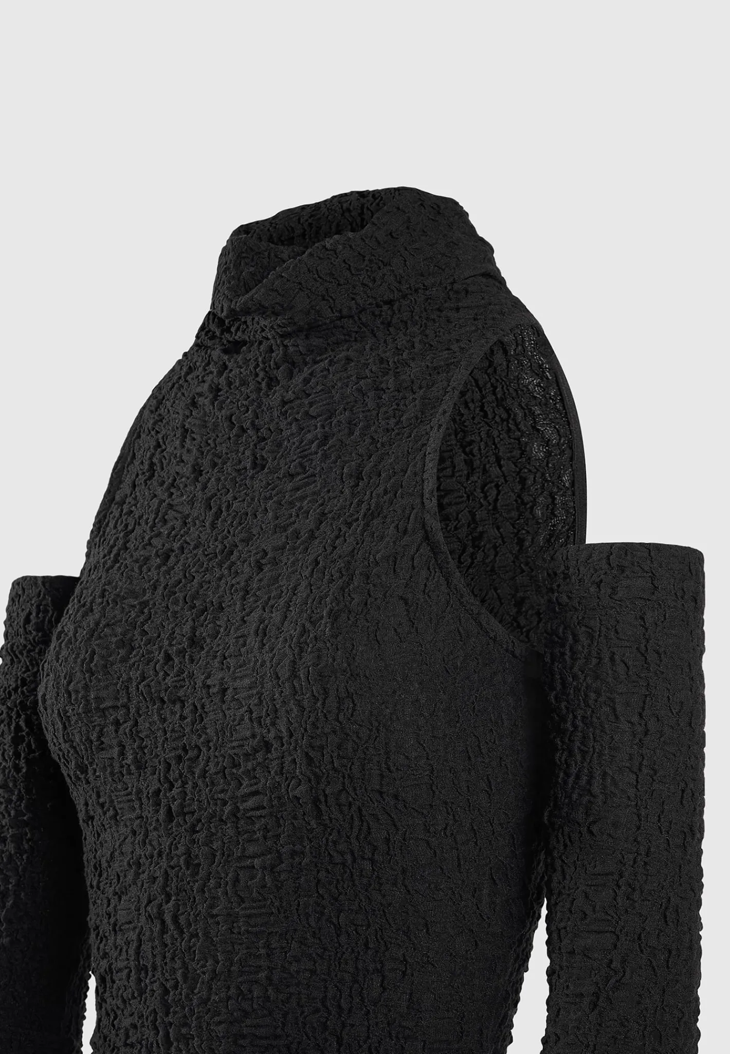 Seersucker Cowl Neck Bodysuit -^Manière De Voir Clearance