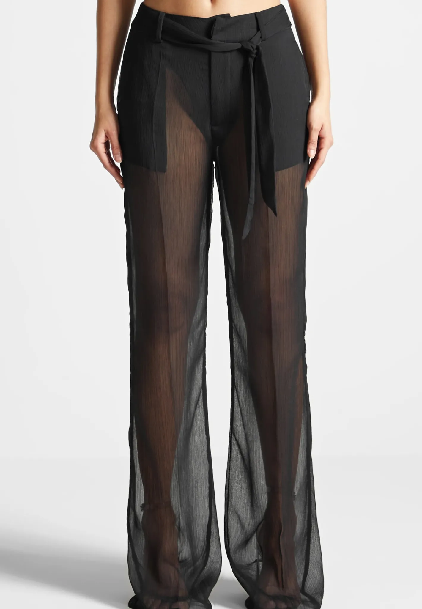 Sheer Trousers with Belt -^Manière De Voir Hot
