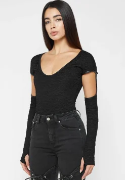 Shirred Cut Out Bodysuit -^Manière De Voir Best