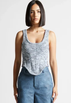 Space Dye Knit Corset Top -^Manière De Voir Clearance