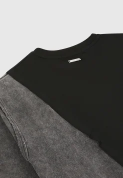 Split Graphic T Shirt - Washed Black^Manière De Voir Hot