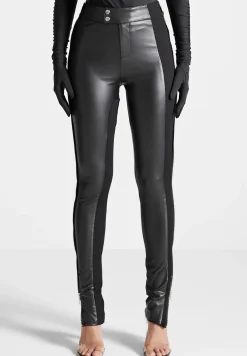 Split Vegan Leather Leggings -^Manière De Voir New