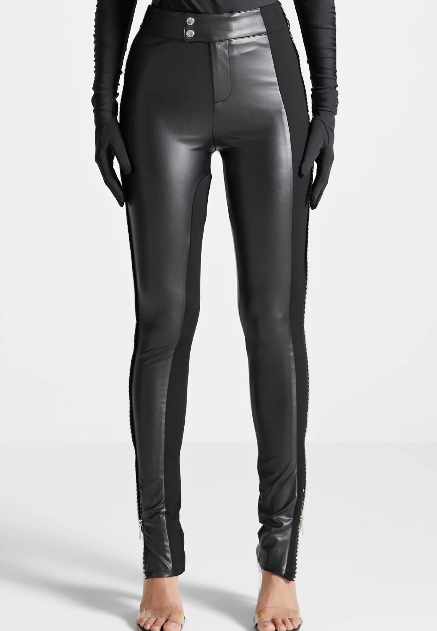 Split Vegan Leather Leggings -^Manière De Voir New