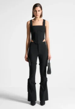 Square Neck Pinstripe Corset Top -^Manière De Voir Online