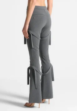 Strap Detail Pinstripe Fit and Flare Leggings -^Manière De Voir Best