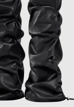 Tacked Vegan Leather T-Shirt Jumpsuit -^Manière De Voir Hot