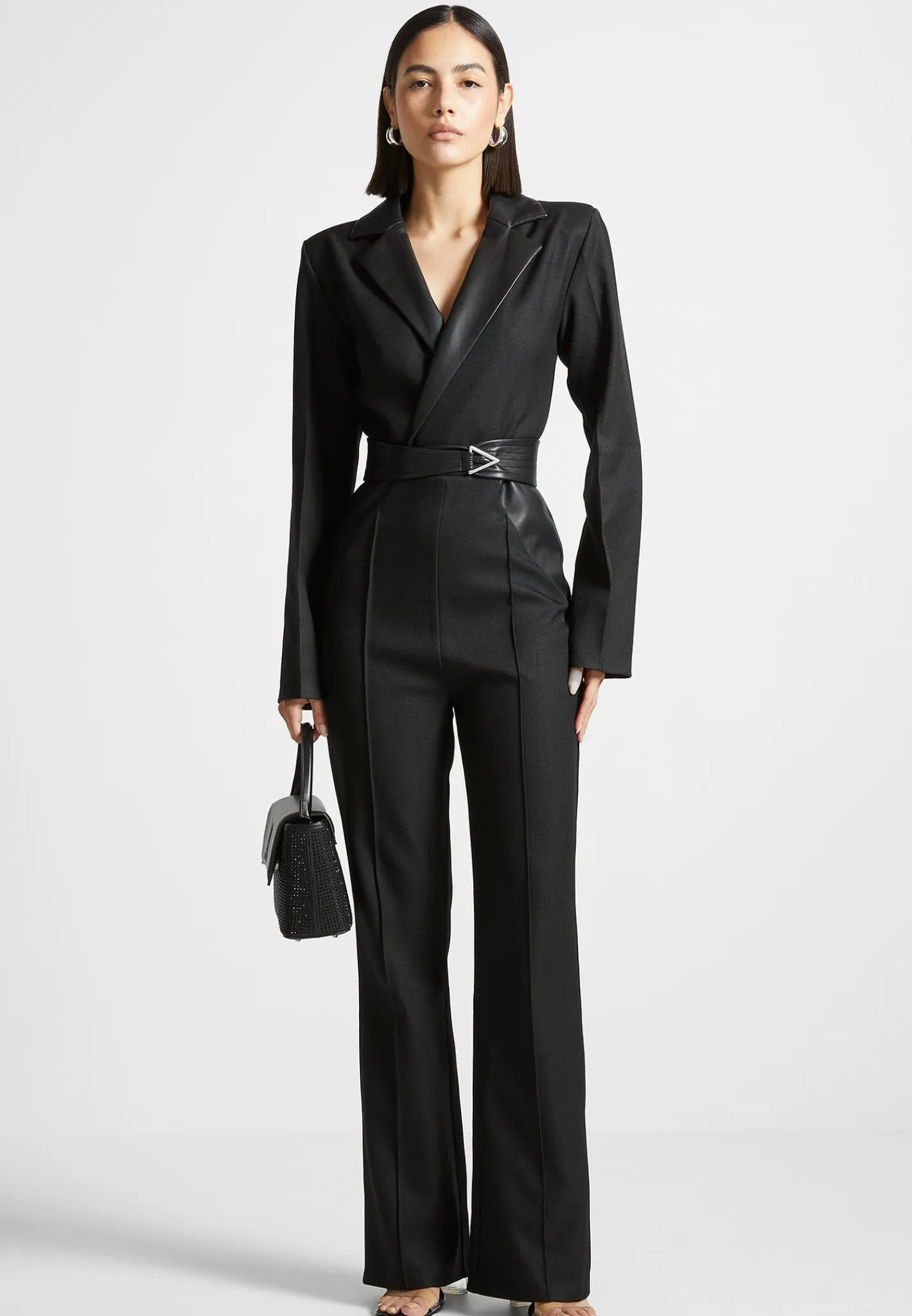 Tailored Fit and Flare Belted Jumpsuit -^Manière De Voir Clearance