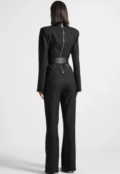 Tailored Fit and Flare Belted Jumpsuit -^Manière De Voir Clearance