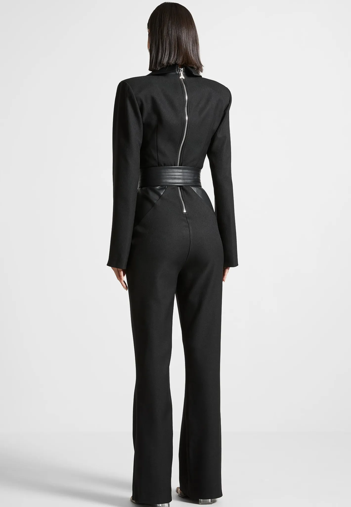 Tailored Fit and Flare Belted Jumpsuit -^Manière De Voir Clearance