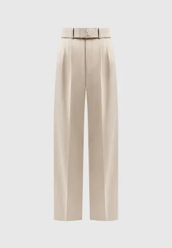 Tailored Pleated Trousers with Eiffel Belt -^Manière De Voir Outlet