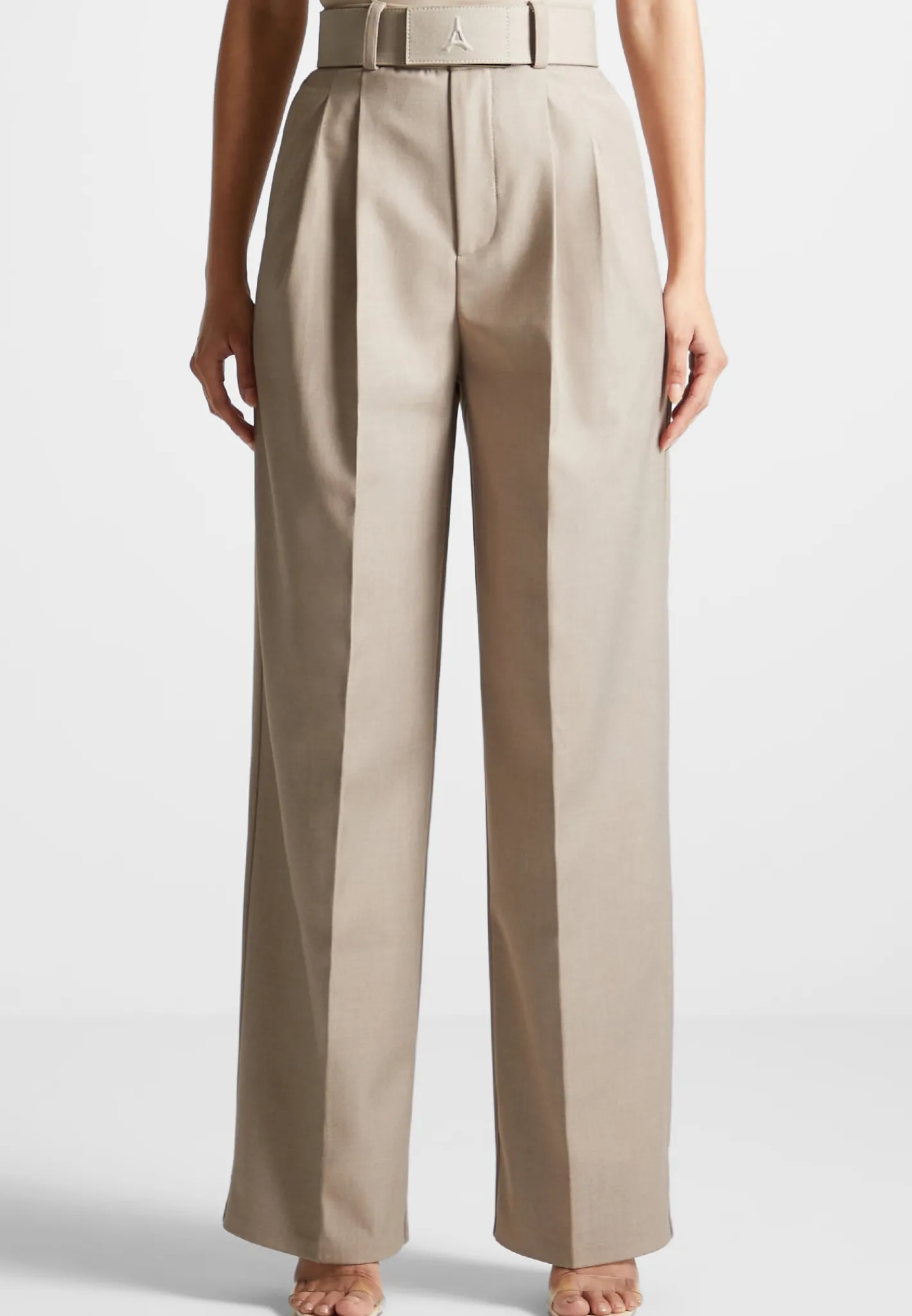 Tailored Pleated Trousers with Eiffel Belt -^Manière De Voir Outlet