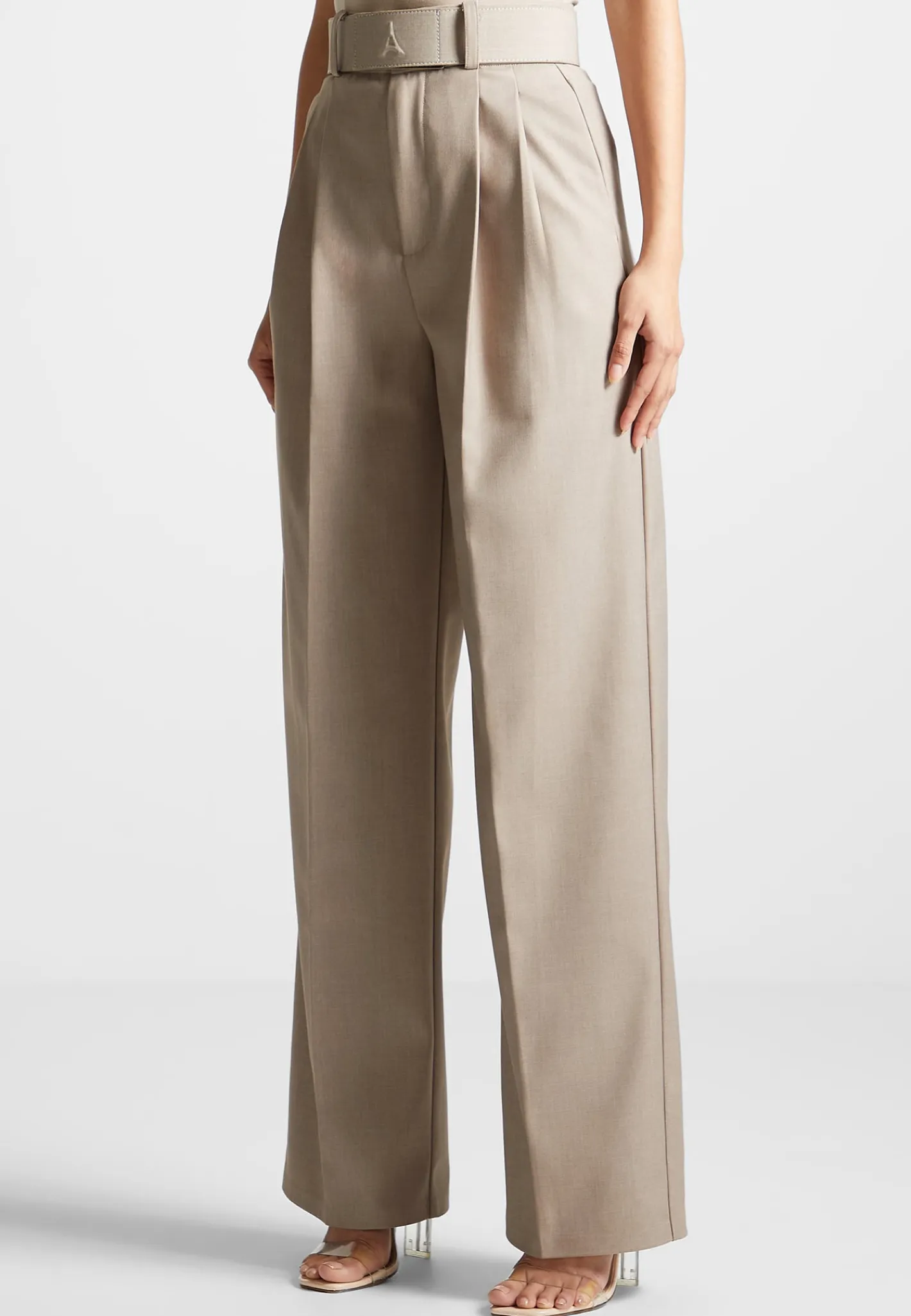 Tailored Pleated Trousers with Eiffel Belt -^Manière De Voir Outlet