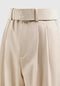 Tailored Pleated Trousers with Eiffel Belt -^Manière De Voir Outlet