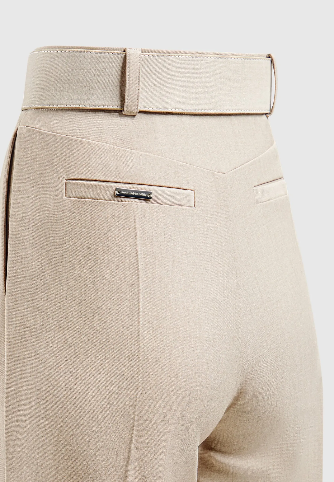 Tailored Pleated Trousers with Eiffel Belt -^Manière De Voir Outlet