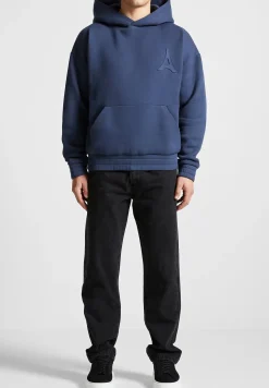 Éternel 420GSM Eiffel Embossed Hoodie - Airforce Blue^Manière De Voir Best