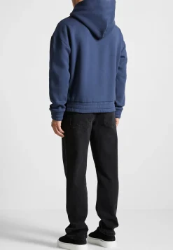 Éternel 420GSM Eiffel Embossed Hoodie - Airforce Blue^Manière De Voir Best
