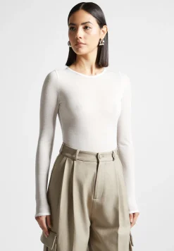 Éternelle Sheer Long Sleeve Bodysuit -^Manière De Voir Discount