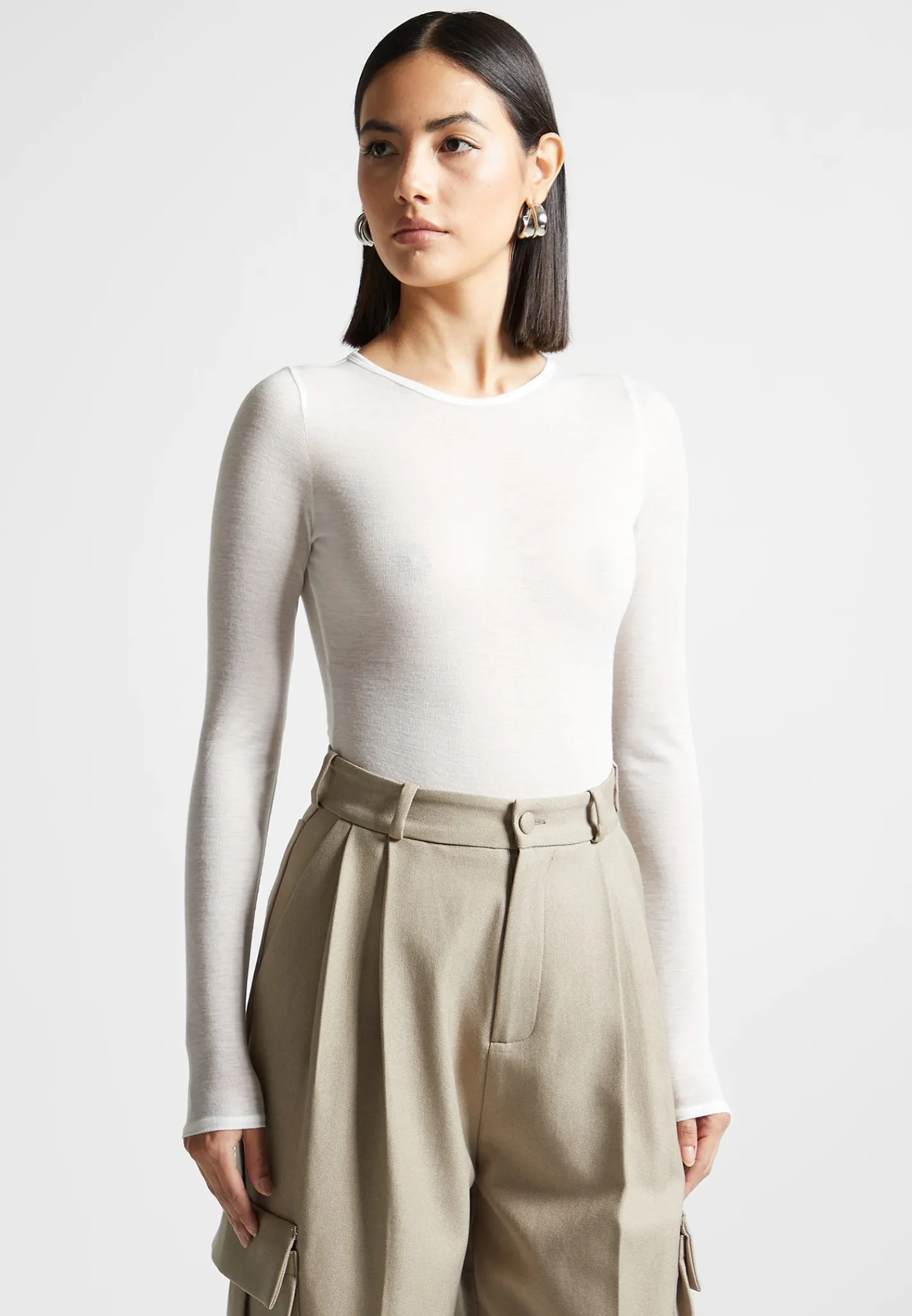 Éternelle Sheer Long Sleeve Bodysuit -^Manière De Voir Discount