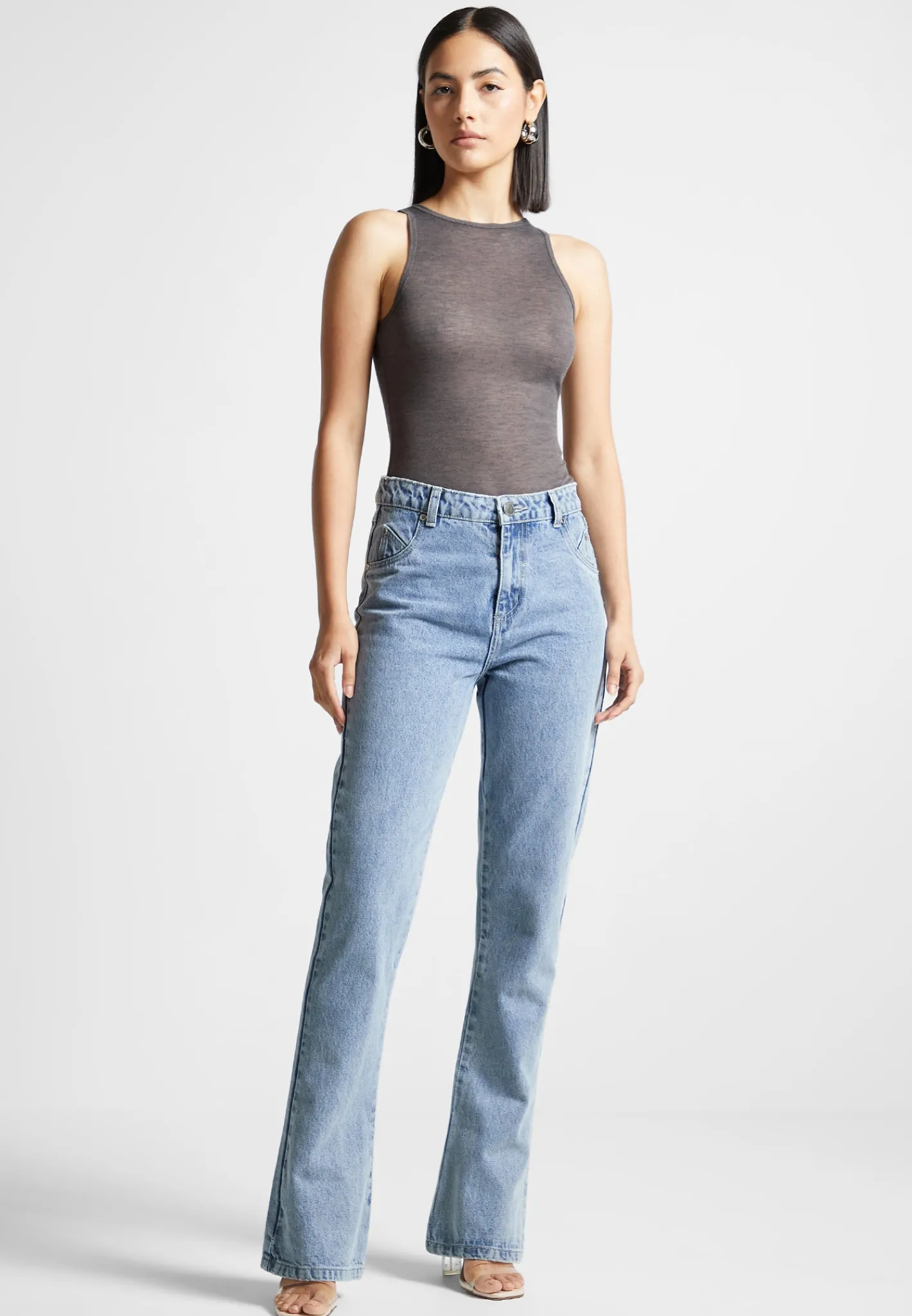 Éternelle Sheer Racer Neck Bodysuit -^Manière De Voir Discount
