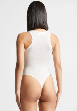 Éternelle Sheer Racer Neck Bodysuit -^Manière De Voir Sale