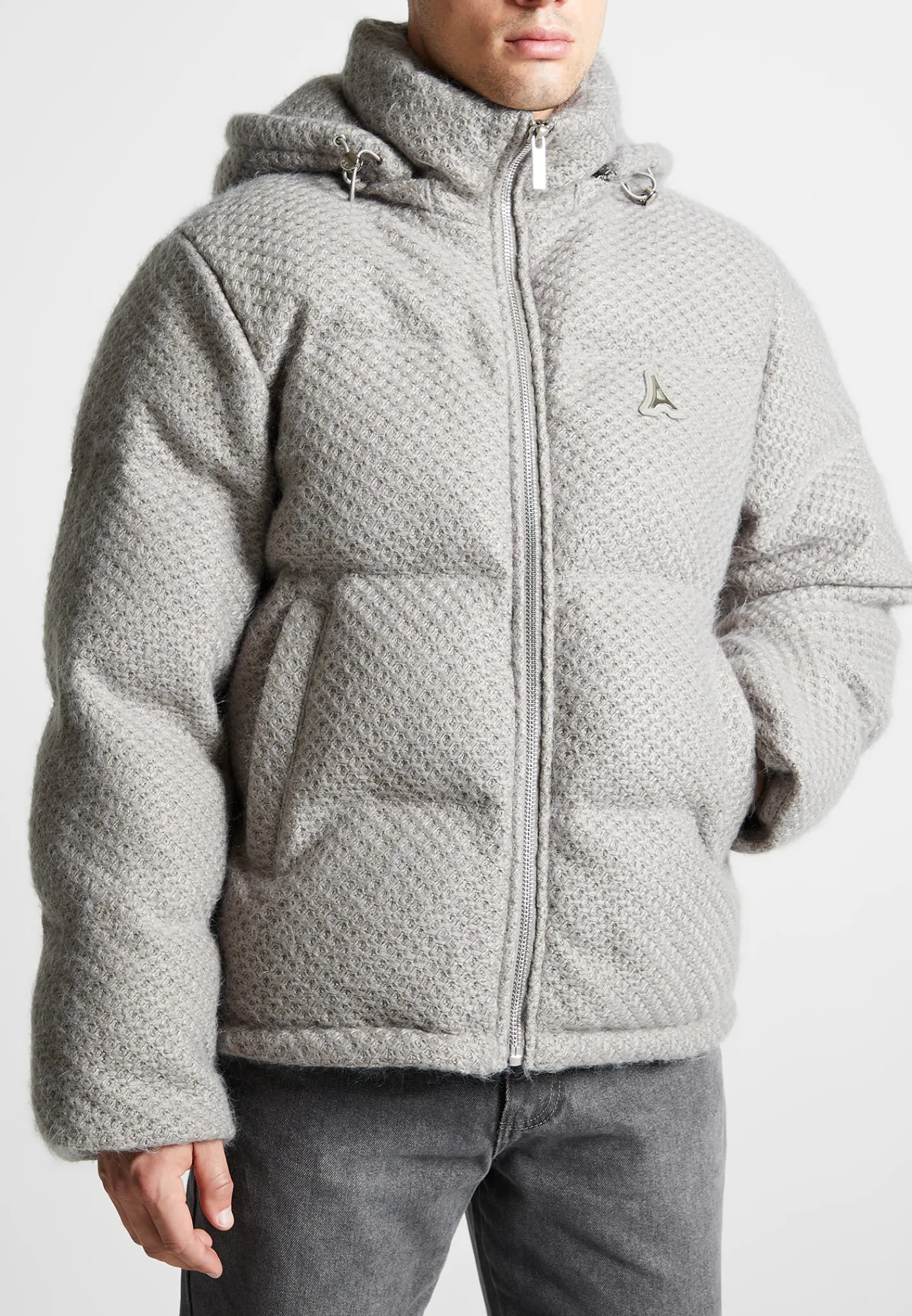 Textured Knit Puffer Jacket -^Manière De Voir Online