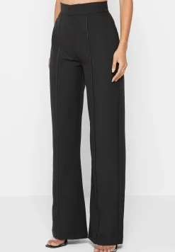 Trousers with Vegan Leather Pintuck -^Manière De Voir Discount